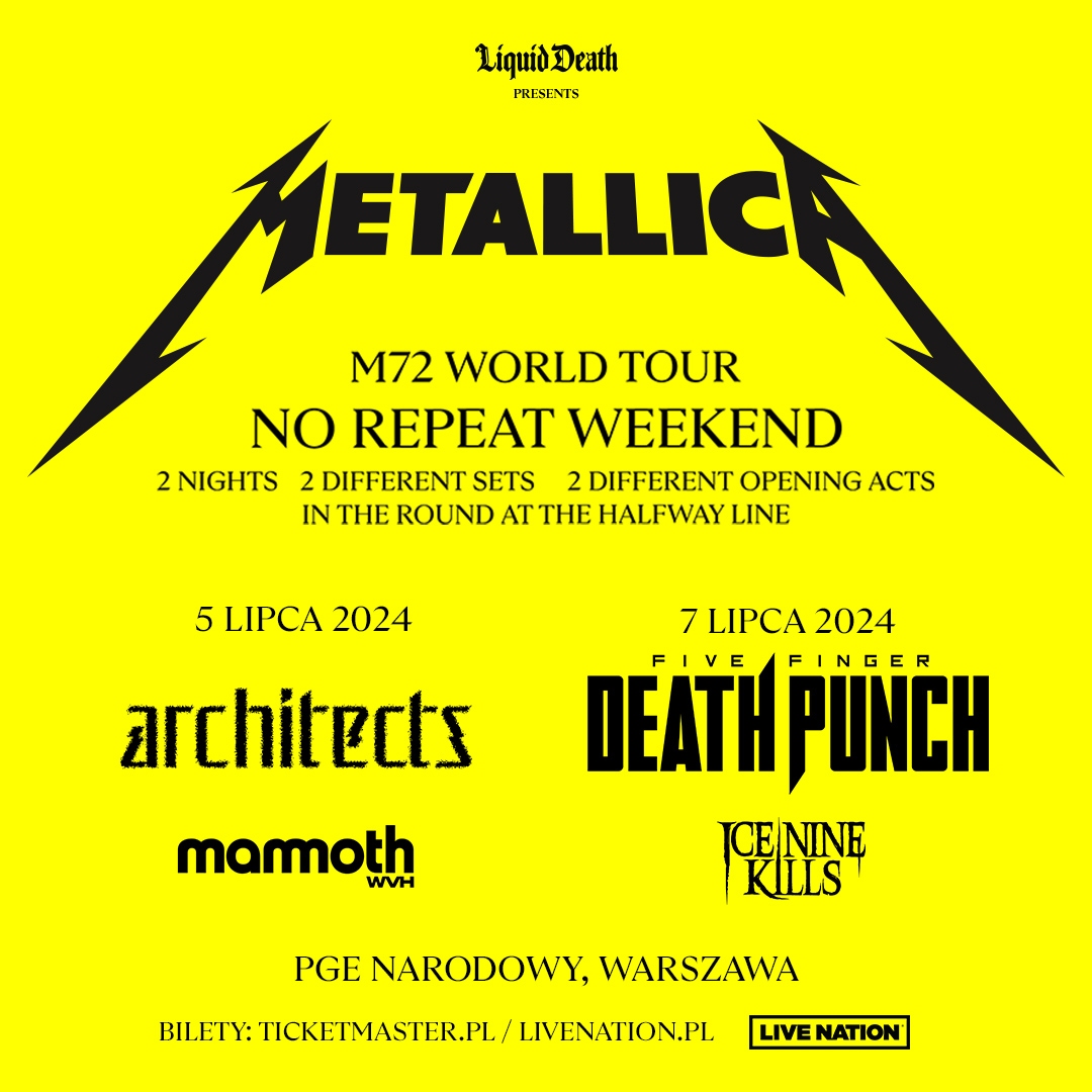 Metallica zagra dwa koncerty w Polsce. Wyjątkowe wydarzenie odbędzie