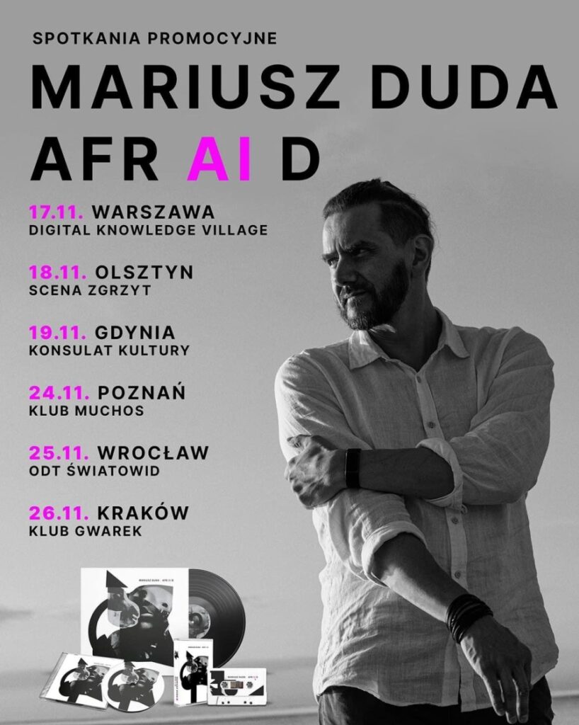 Mariusz Duda – plakat – spotkania autorskie 2023