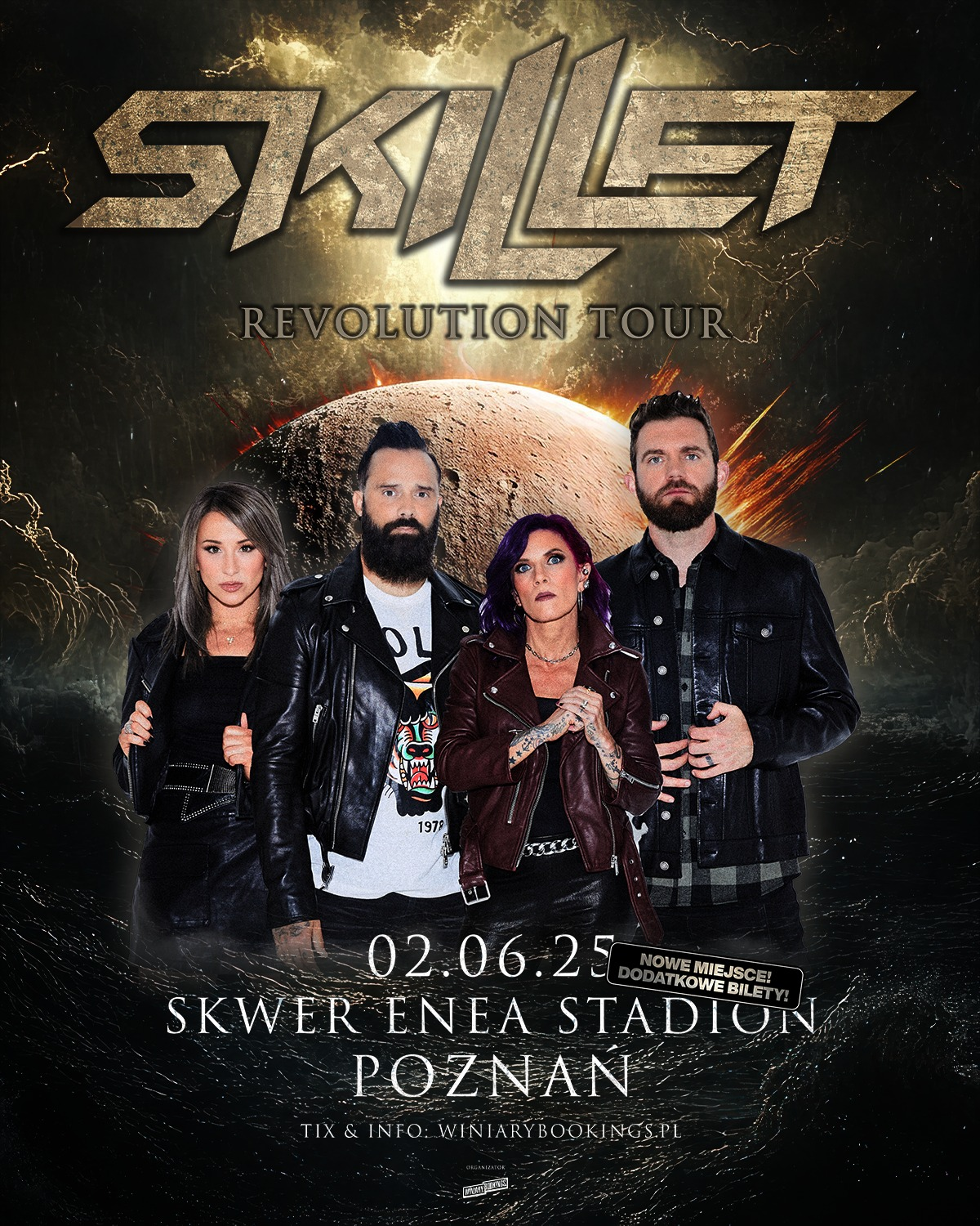 Polski koncert Skillet w nowej lokalizacji. „Ogromne zainteresowanie”