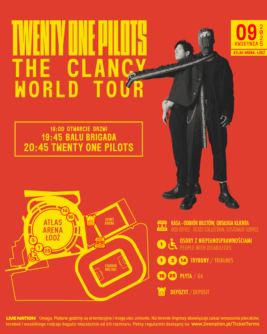 Twenty One Pilots w Polsce – harmonogram i informacje organizacyjne