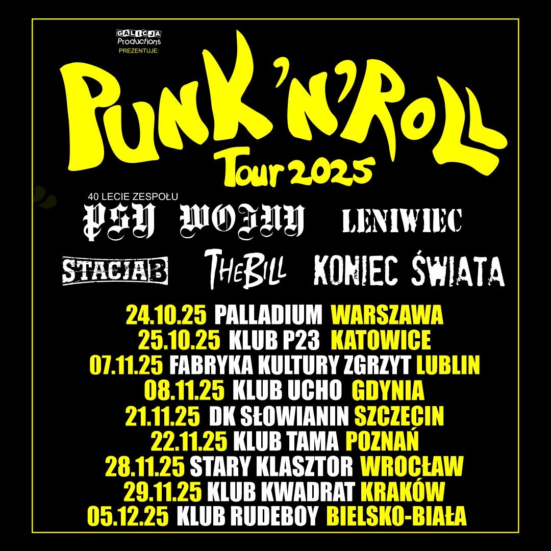 Trasa dla fanów polskiego punk rocka rusza w październiku. Co za zestaw wykonawców!