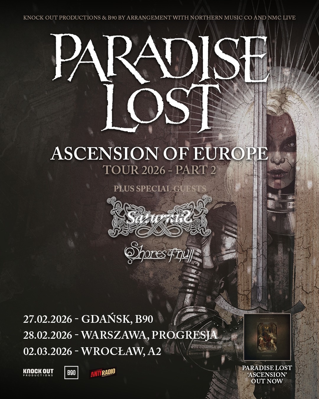 Paradise Lost w Polsce – ogłoszono supporty