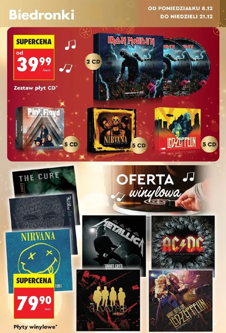 Płyty CD i winyle w Biedronce już od dziś. Rockowe klasyki idealne na święta