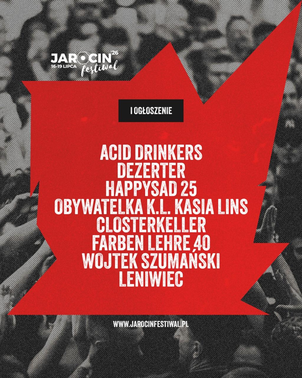 Jarocin Festiwal 2026 ogłasza pierwsze gwiazdy. Imprezę promuje hasło: „Wraca nowe!”