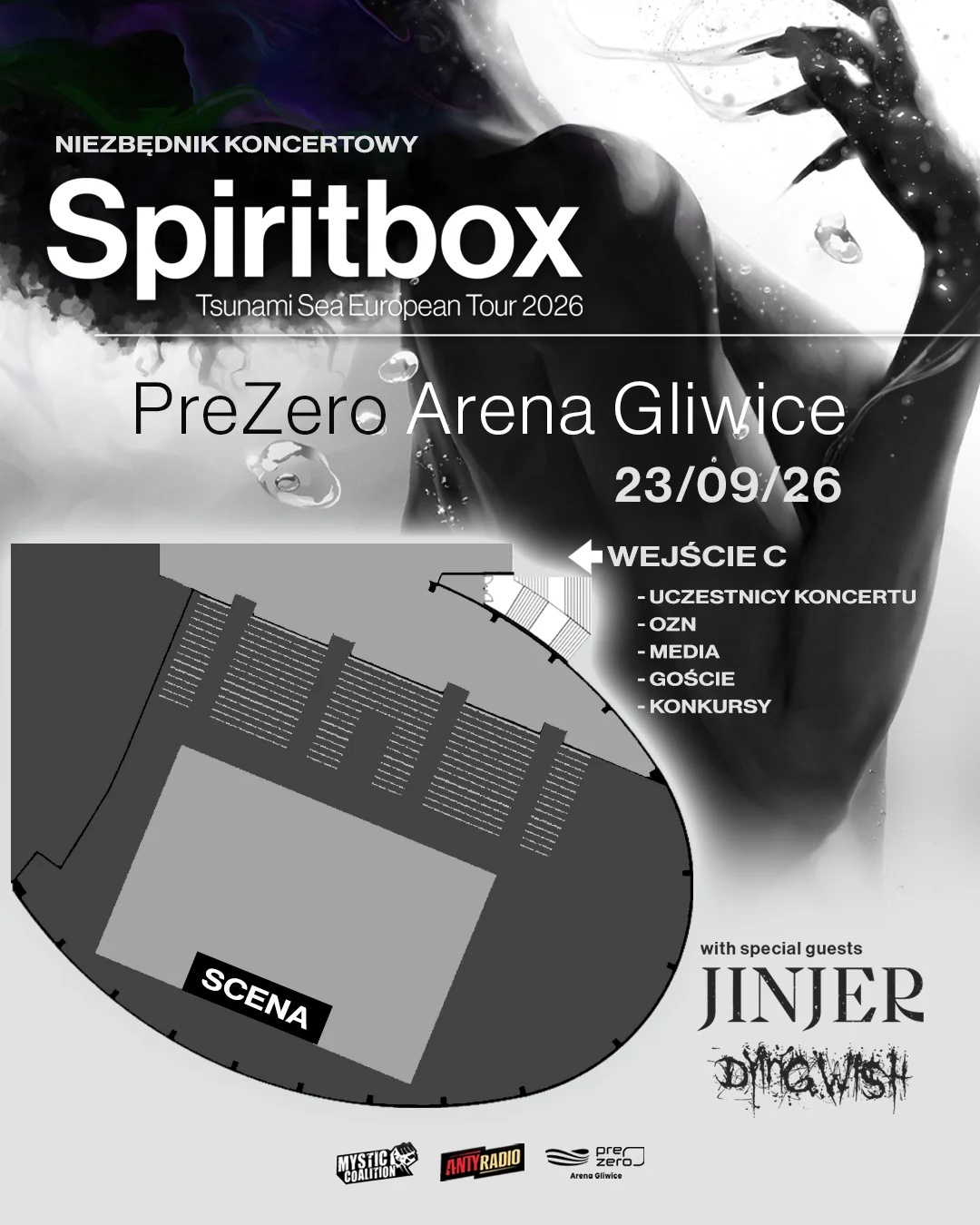 Spiritbox, Jinjer i Dying Wish w Gliwicach: harmonogram i inne informacje organizacyjne